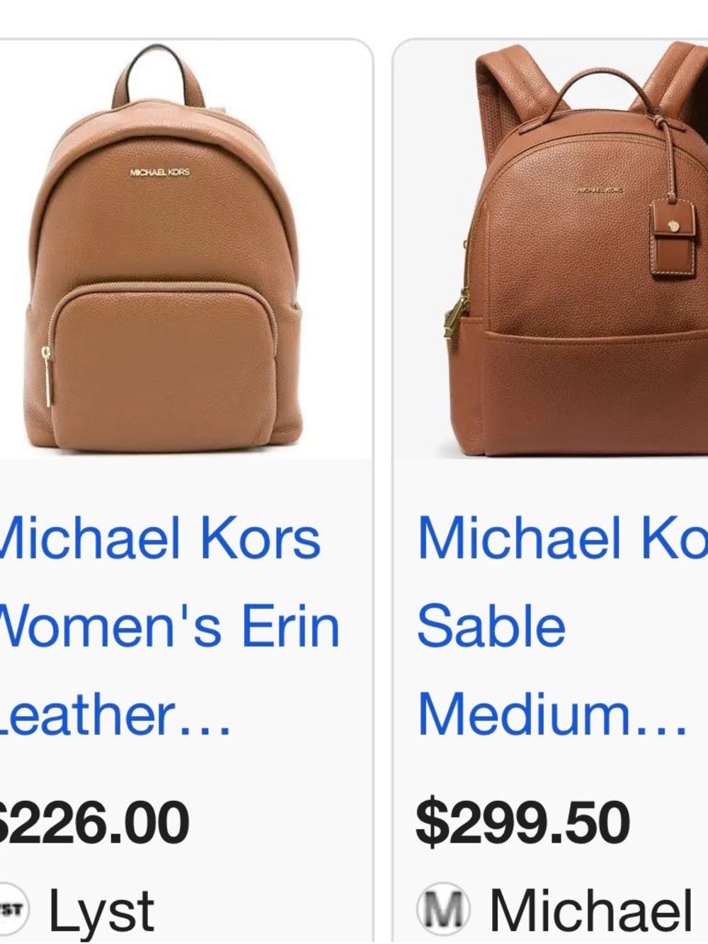 Michael Kors Brown Pebbled Leather Mini Backpack with Gold Hardware - Picture 3 of 7